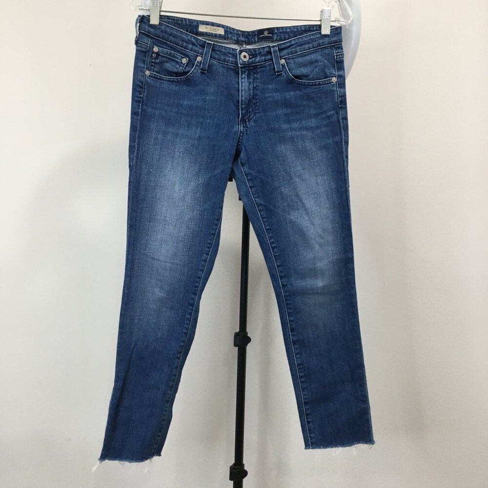 AG ADRIANO GOLDSCHMIED Medium Wash Cut Hem THE LEGGING Super Skinny Jeans